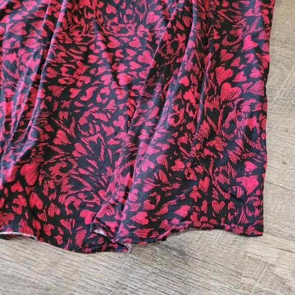 TORRID | Mini Challis Zip-Front Shirt Dress Hearts | Sz. 00/M/10 - Picture 6 of 11